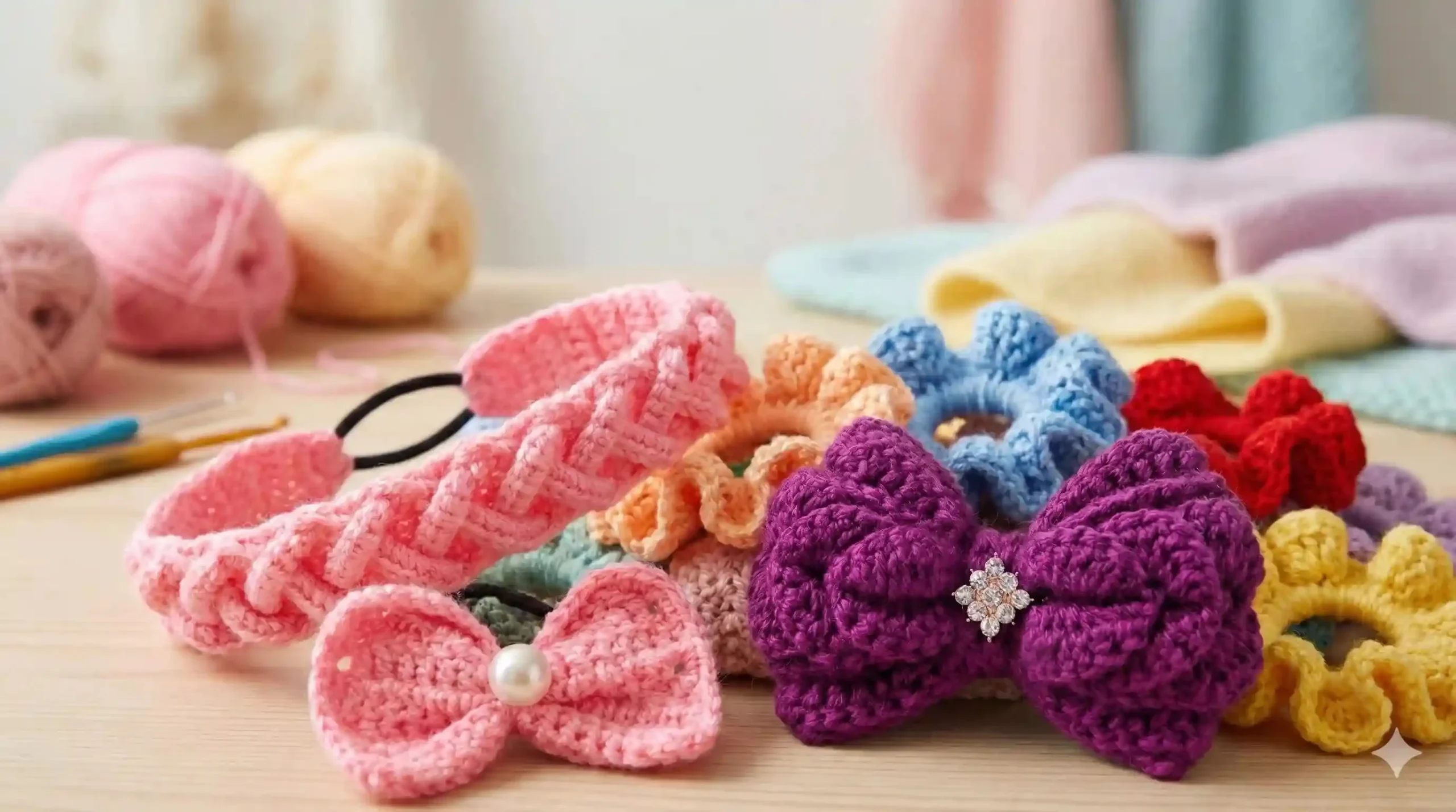 accesorios para el cabello a crochet